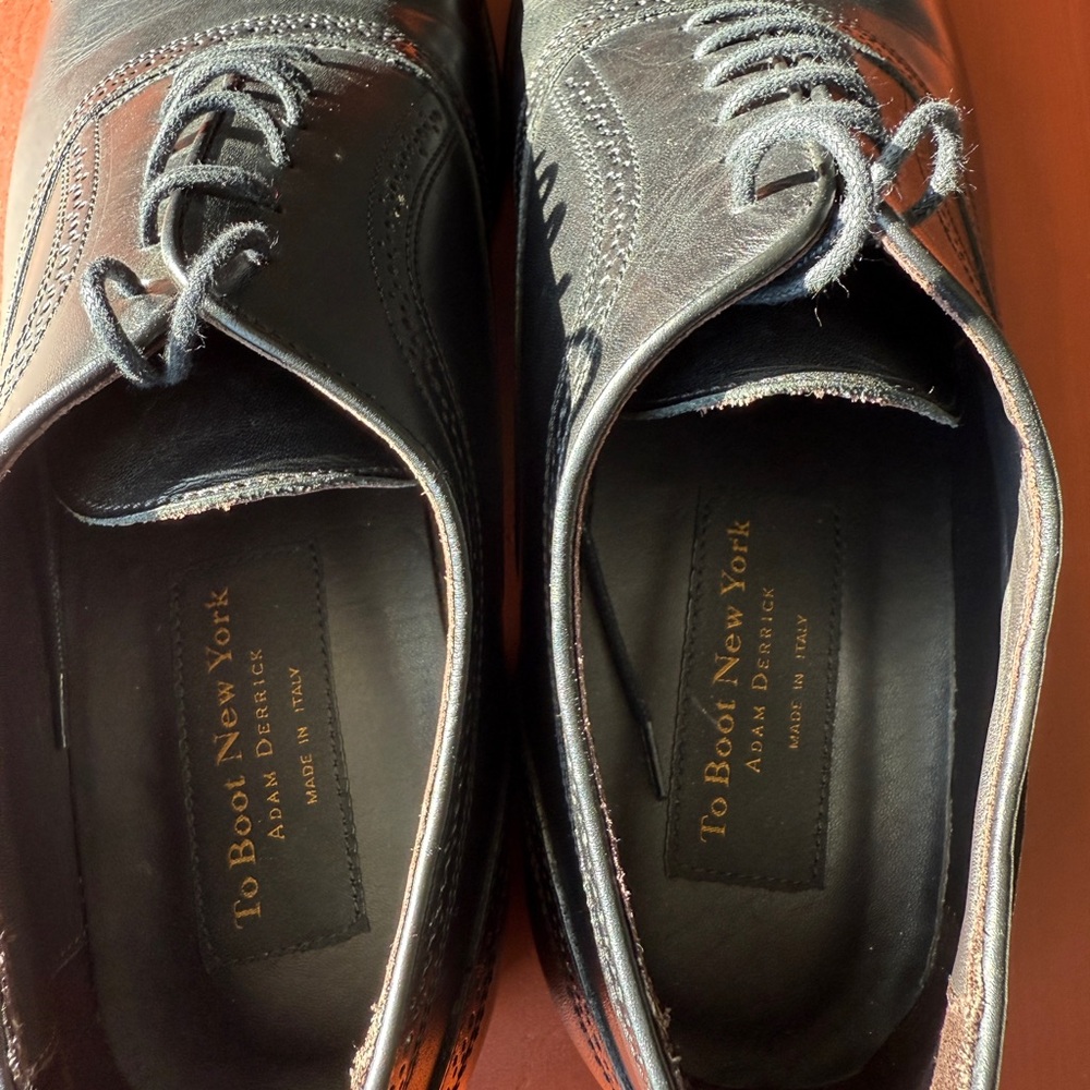 To Boot New York Black Leather Oxfords